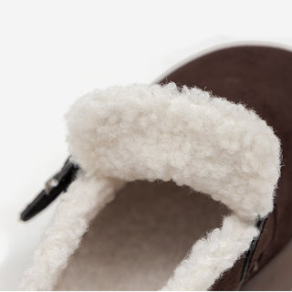 Basic Item Steady Lasni Fur-lined Rubber Sole Fur Slippers 3cm