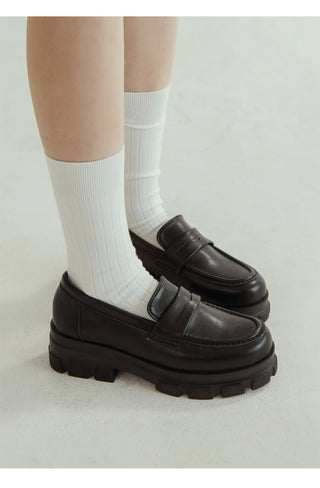 Lorenze Platform Flats Loafers 5cm