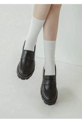 Lorenze Platform Flats Loafers 5cm