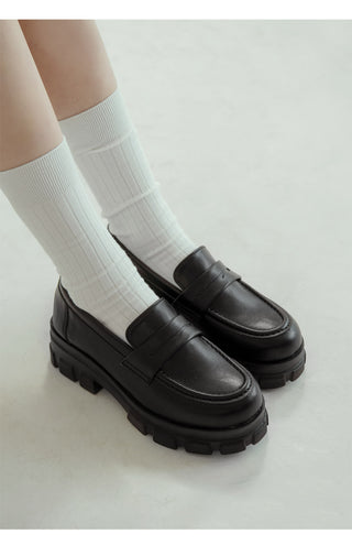 Lorenze Platform Flats Loafers 5cm