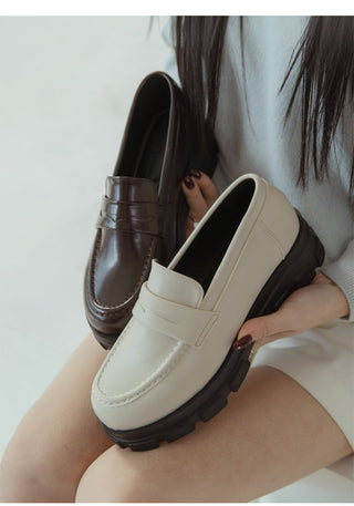 Lorenze Platform Flats Loafers 5cm