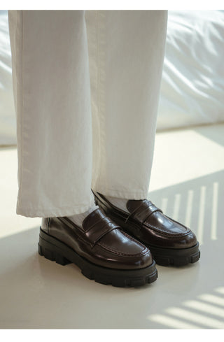 Lorenze Platform Flats Loafers 5cm