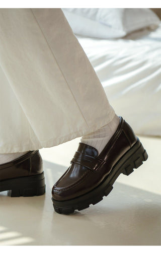 Lorenze Platform Flats Loafers 5cm