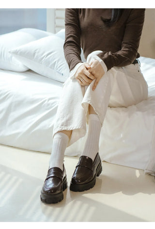 Lorenze Platform Flats Loafers 5cm