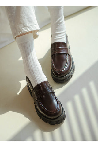 Lorenze Platform Flats Loafers 5cm