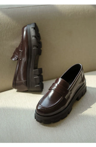 Lorenze Platform Flats Loafers 5cm