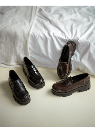 Lorenze Platform Flats Loafers 5cm