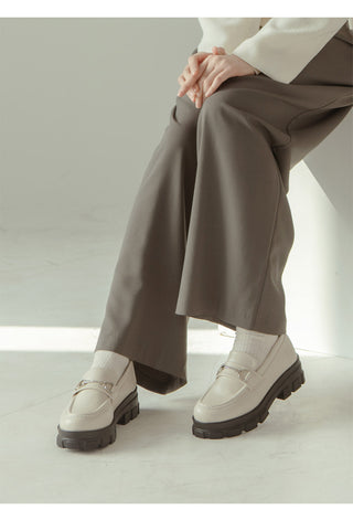 Longy Rough Sole Chain Loafers 5cm