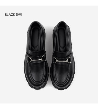 Longy Rough Sole Chain Loafers 5cm