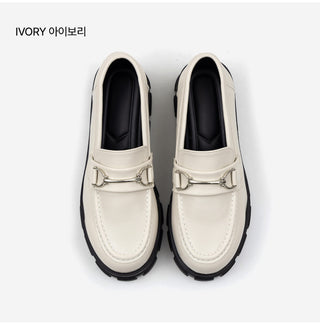 Longy Rough Sole Chain Loafers 5cm