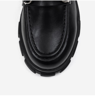 Longy Rough Sole Chain Loafers 5cm