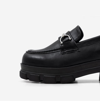 Longy Rough Sole Chain Loafers 5cm