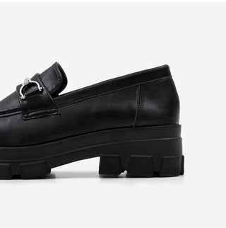 Longy Rough Sole Chain Loafers 5cm