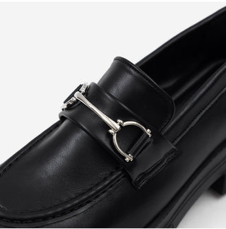 Longy Rough Sole Chain Loafers 5cm