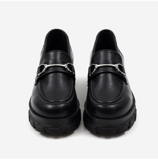 Longy Rough Sole Chain Loafers 5cm