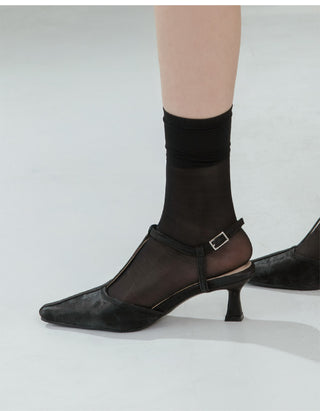 Rialto T-Strap Mid-Heel Sandals 5cm