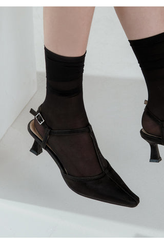 Rialto T-Strap Mid-Heel Sandals 5cm