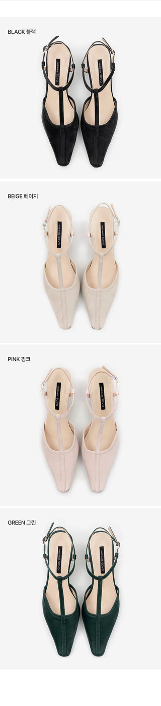 Rialto T-Strap Mid-Heel Sandals 5cm