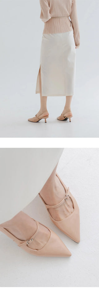 Medis Patent Mid-heel Slingback 5cm