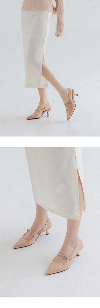 Medis Patent Mid-heel Slingback 5cm
