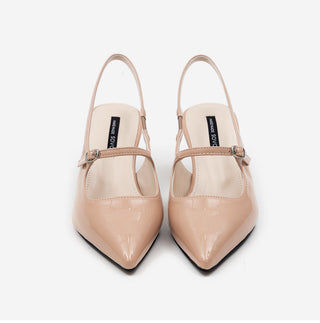 Medis Patent Mid-heel Slingback 5cm