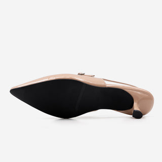 Medis Patent Mid-heel Slingback 5cm