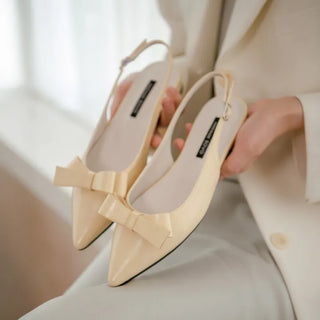 Jelit Ribbon Slingback Flat Shoes 2cm