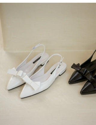 Jelit Ribbon Slingback Flat Shoes 2cm