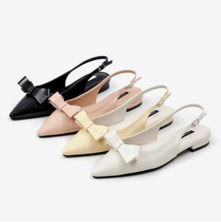 Jelit Ribbon Slingback Flat Shoes 2cm