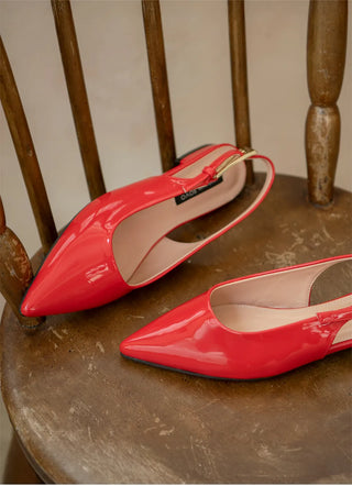 Bekaz Patent Slingback Flat Shoes 2cm