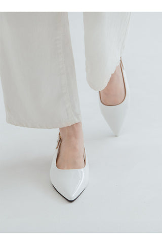 Bekaz Patent Slingback Flat Shoes 2cm