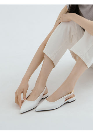 Bekaz Patent Slingback Flat Shoes 2cm