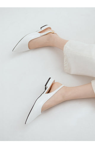 Bekaz Patent Slingback Flat Shoes 2cm