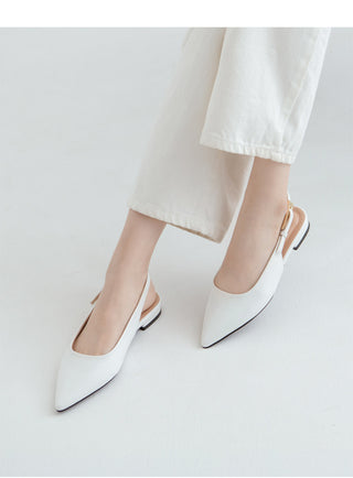 Bekaz Patent Slingback Flat Shoes 2cm
