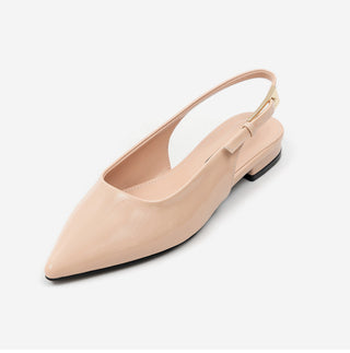Bekaz Patent Slingback Flat Shoes 2cm