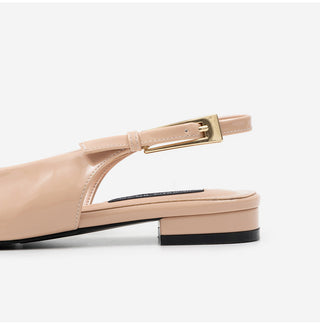 Bekaz Patent Slingback Flat Shoes 2cm