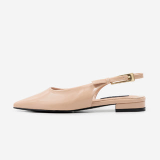 Bekaz Patent Slingback Flat Shoes 2cm