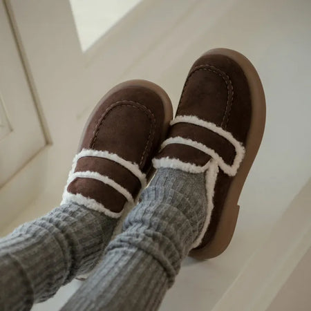 All Winter Long STEADY Sinus Fur-lined Loafers Mules Slippers 3cm