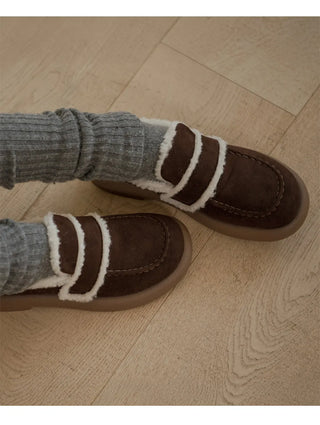 All Winter Long STEADY Sinus Fur-lined Loafers Mules Slippers 3cm