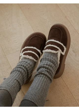 All Winter Long STEADY Sinus Fur-lined Loafers Mules Slippers 3cm