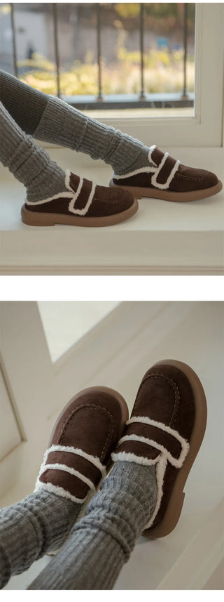 All Winter Long STEADY Sinus Fur-lined Loafers Mules Slippers 3cm