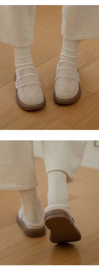 All Winter Long STEADY Sinus Fur-lined Loafers Mules Slippers 3cm