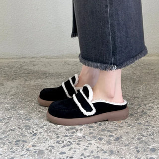 All Winter Long STEADY Sinus Fur-lined Loafers Mules Slippers 3cm
