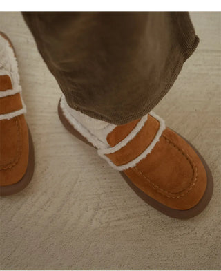 All Winter Long STEADY Sinus Fur-lined Loafers Mules Slippers 3cm