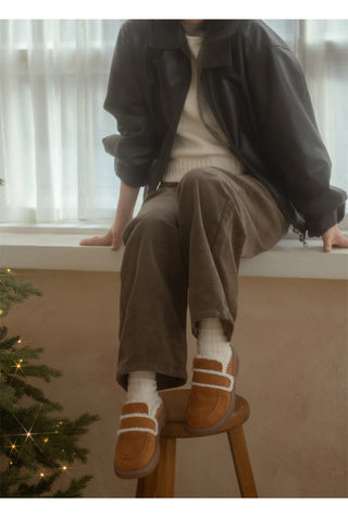 All Winter Long STEADY Sinus Fur-lined Loafers Mules Slippers 3cm