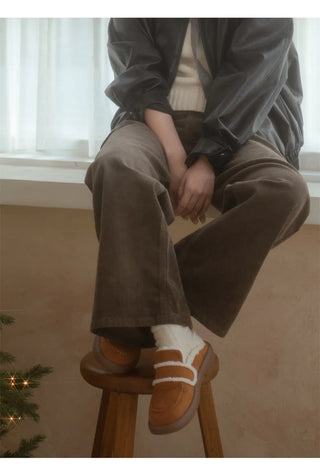 All Winter Long STEADY Sinus Fur-lined Loafers Mules Slippers 3cm