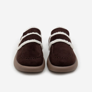 All Winter Long STEADY Sinus Fur-lined Loafers Mules Slippers 3cm