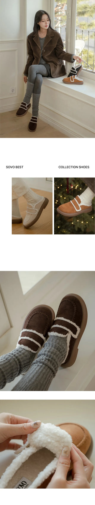 All Winter Long STEADY Sinus Fur-lined Loafers Mules Slippers 3cm