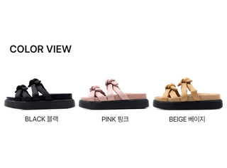 SUMMER Jeffrey Satin Strap Slipper Sandals 4cm