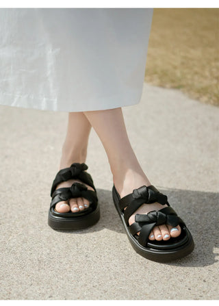SUMMER Jeffrey Satin Strap Slipper Sandals 4cm